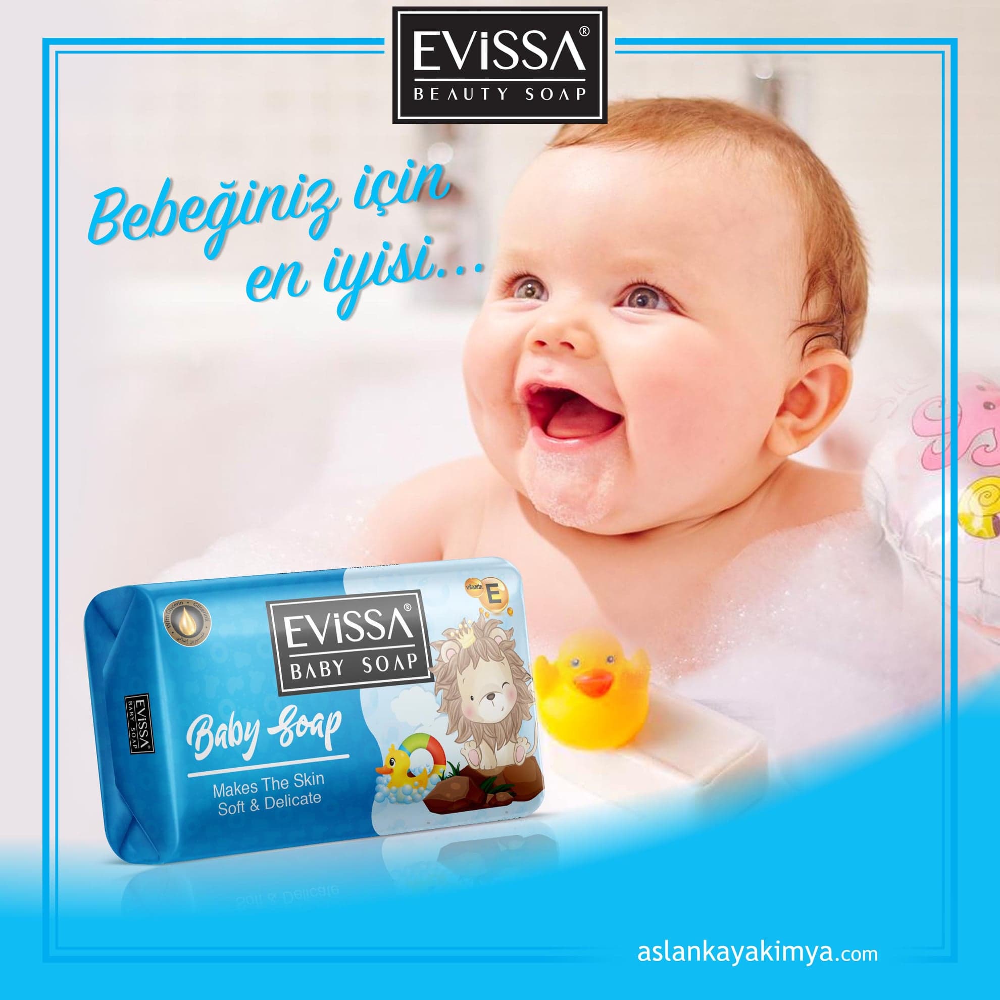 صابون بچه اویسا EVISSA بسته 6 عددی رنگ آبی — تصویر ۳