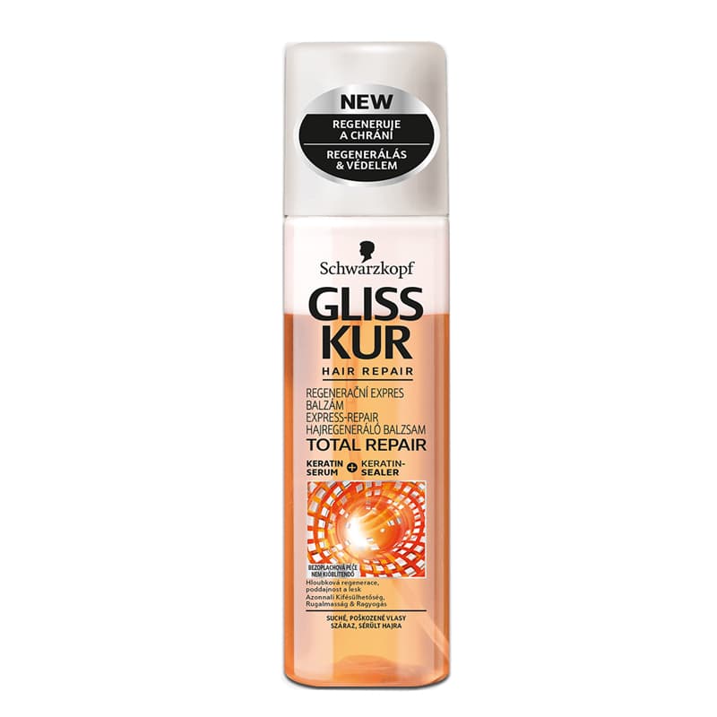 اسپری دوفاز ترمیم مو گلیس GLISS مدل Total Repair حجم 200 میل