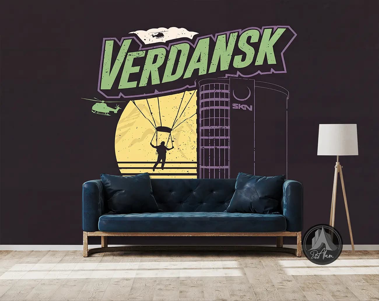 پوستر دیواری کالاف وارزون طرح وردانسک Verdansk با چترباز کد DA-(7104) | اتاق گیمر — تصویر ۴