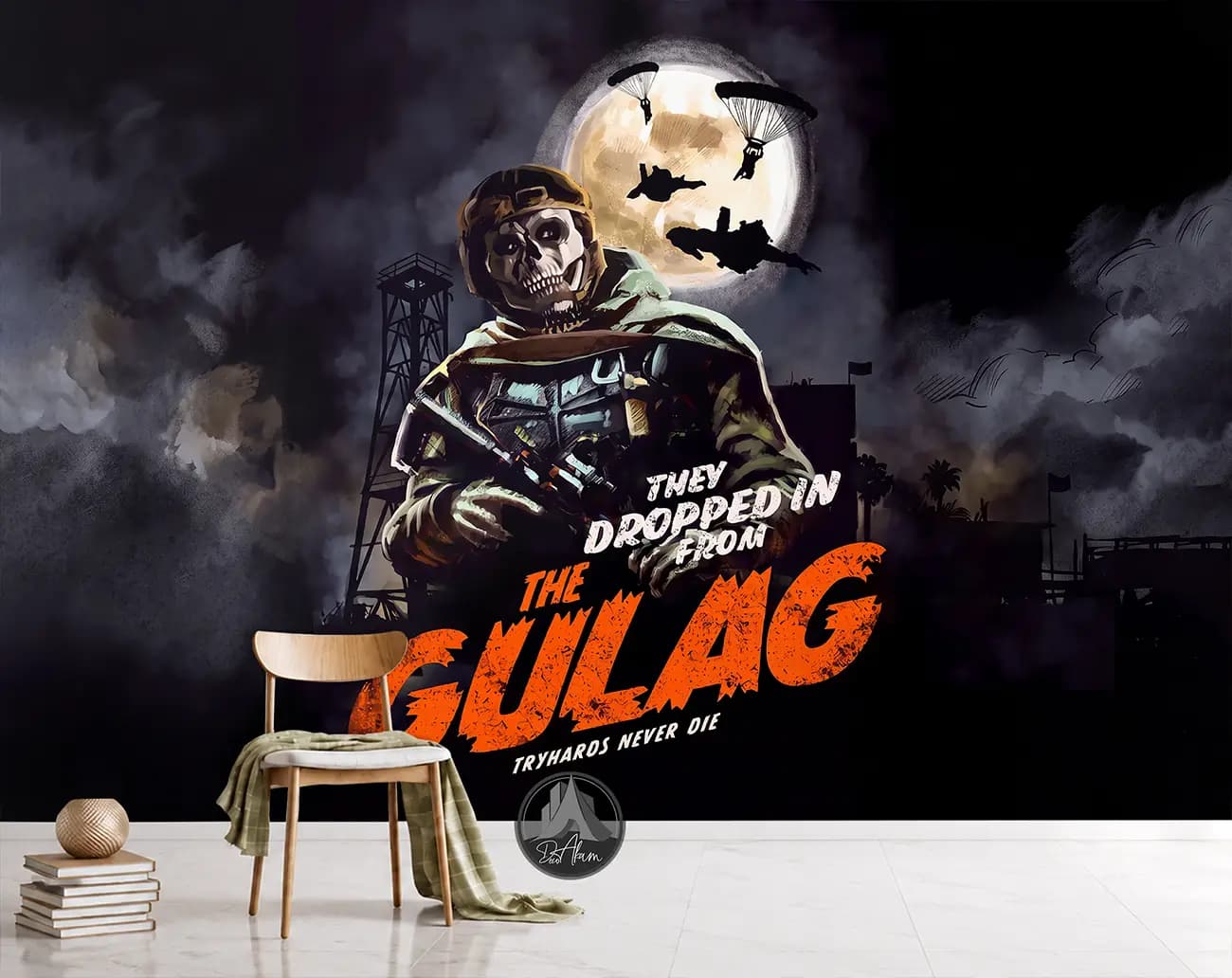 پوستر دیواری کالاف وارزون طرح گولاگ Gulag با ماه کامل کد DA-(7100) | دکور گیم نت — تصویر ۵