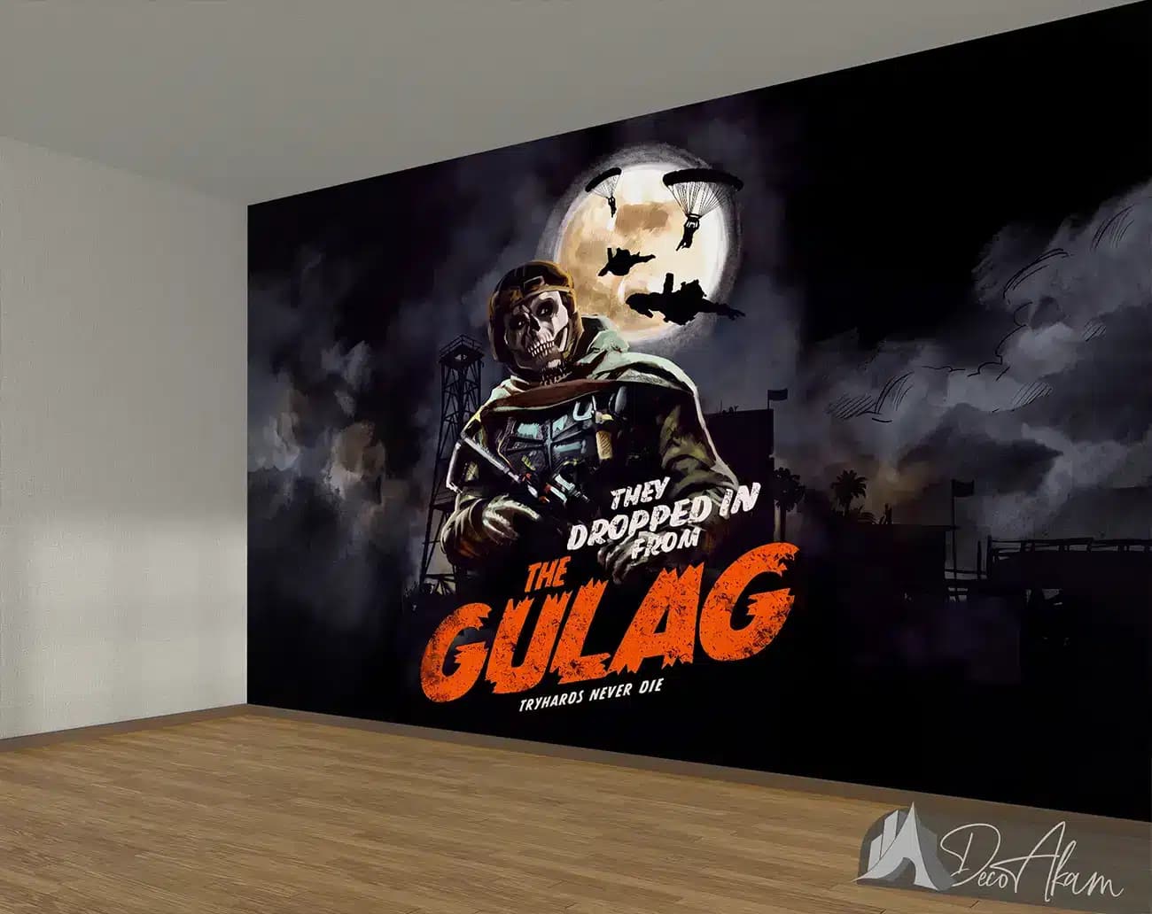 پوستر دیواری کالاف وارزون طرح گولاگ Gulag با ماه کامل کد DA-(7100) | دکور گیم نت — تصویر ۲