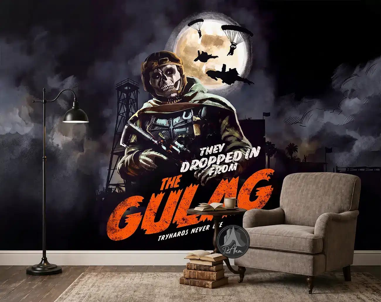 پوستر دیواری کالاف وارزون طرح گولاگ Gulag با ماه کامل کد DA-(7100) | دکور گیم نت — تصویر ۴