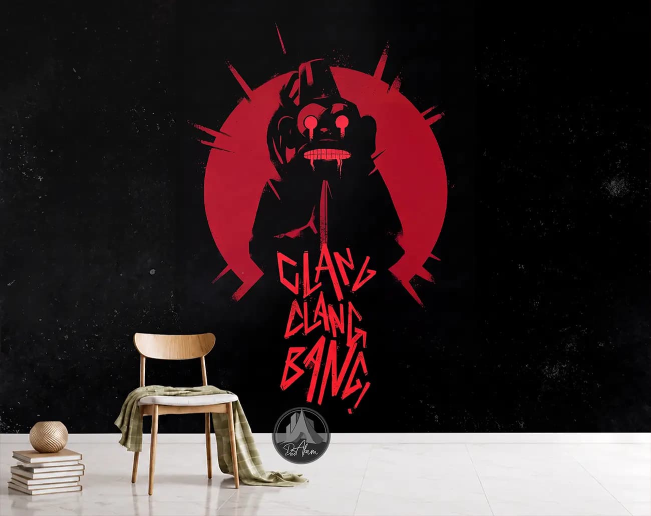 پوستر دیواری کالاف دیوتی زامبی طرح مانکی بمب با دایره سرخ Clap and Bang کد DA-(7089) | دکور گیم نت