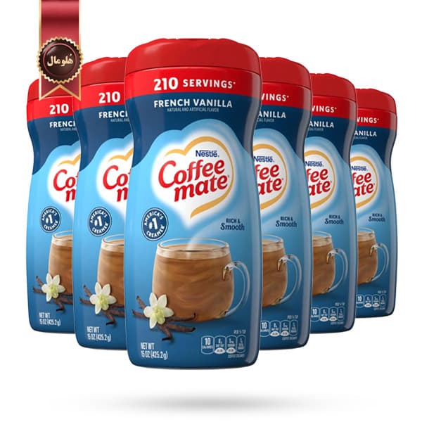 6 عدد کافی میت نستله coffee mate nestle مدل فرنچ وانیل French Vanilla وزن 425 گرم (اورجینال)