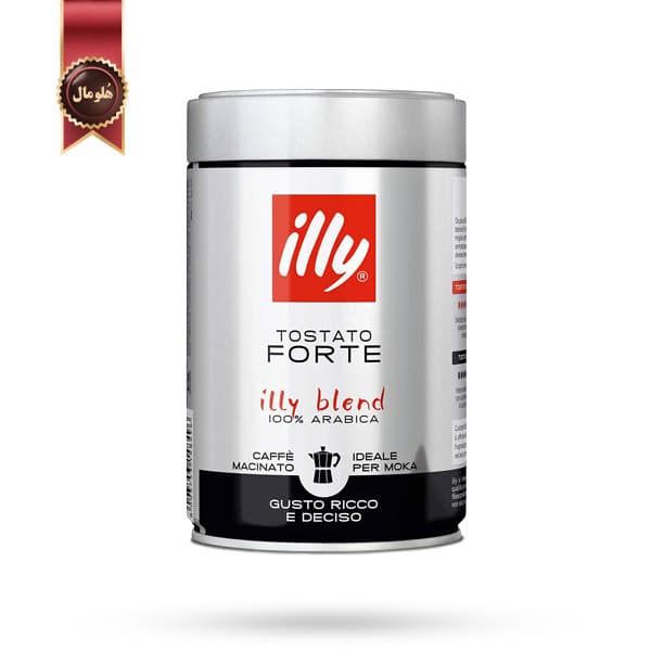 پودر قهوه قوطی ایلی illy مدل توستاتو فورته tostato forte وزن 250 گرم (اورجینال)
