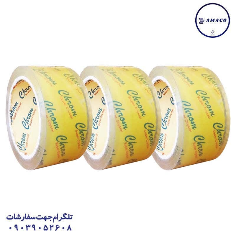 کروم – چسب پهن 90 یارد 35 میکرون زرد