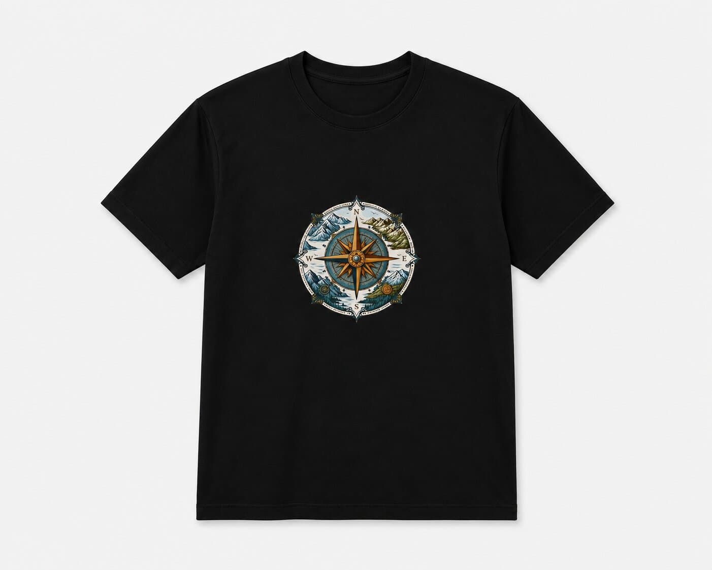 تیشرت طبیعتگردی طرح compass