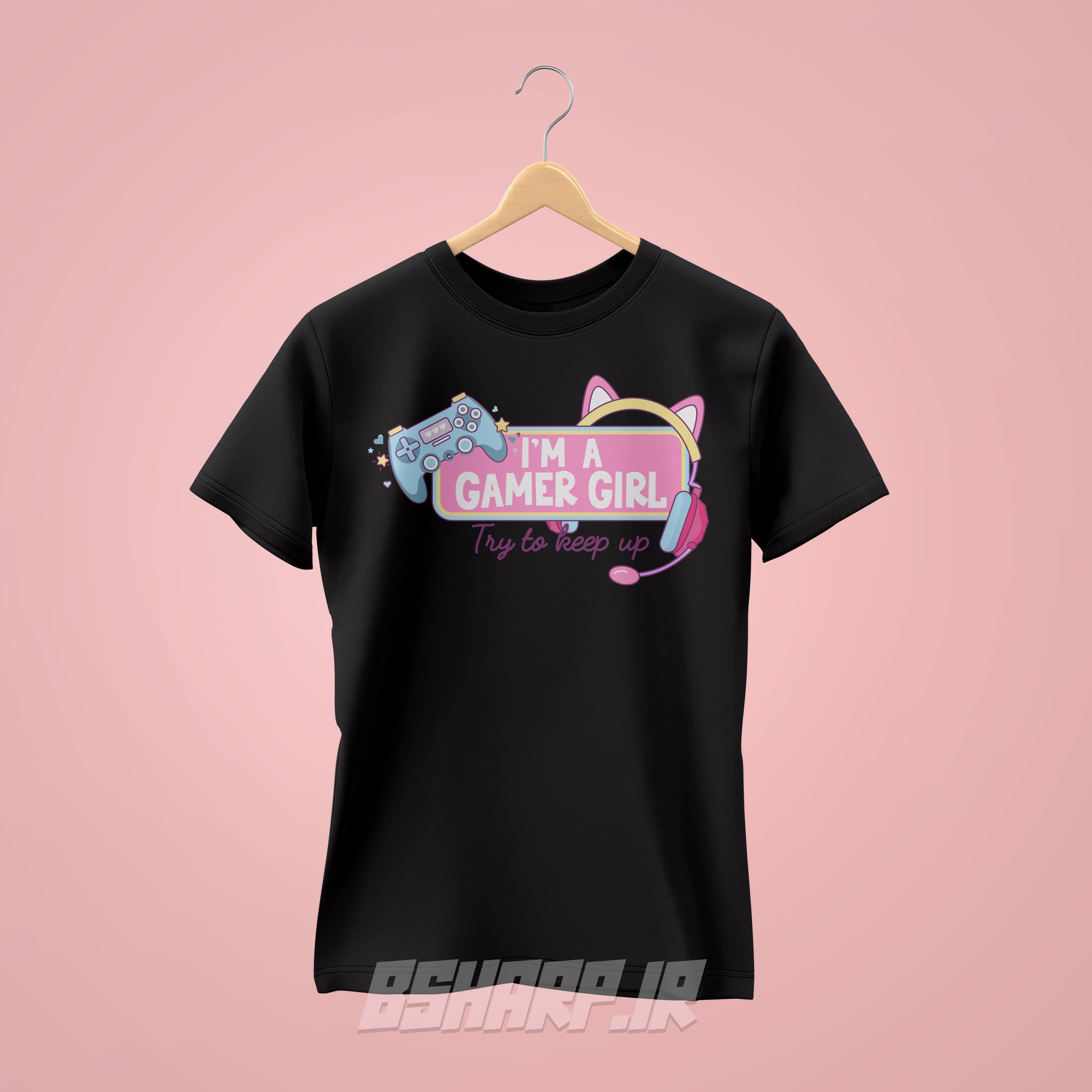 تیشرت Gamer طرح من یک دختر گیمرم