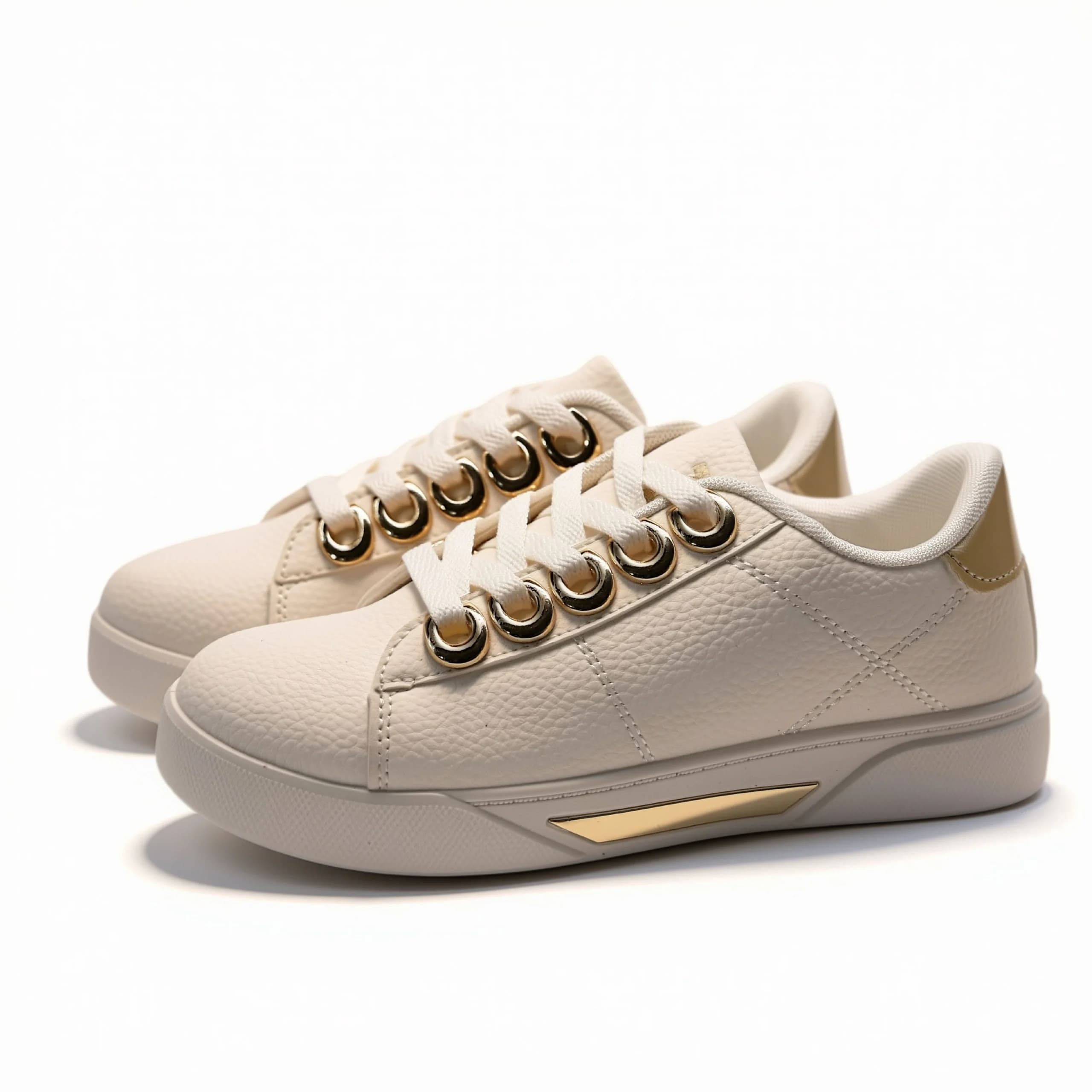 کتونی ونس سفید طلایی vans white gold – kshoes — تصویر ۴