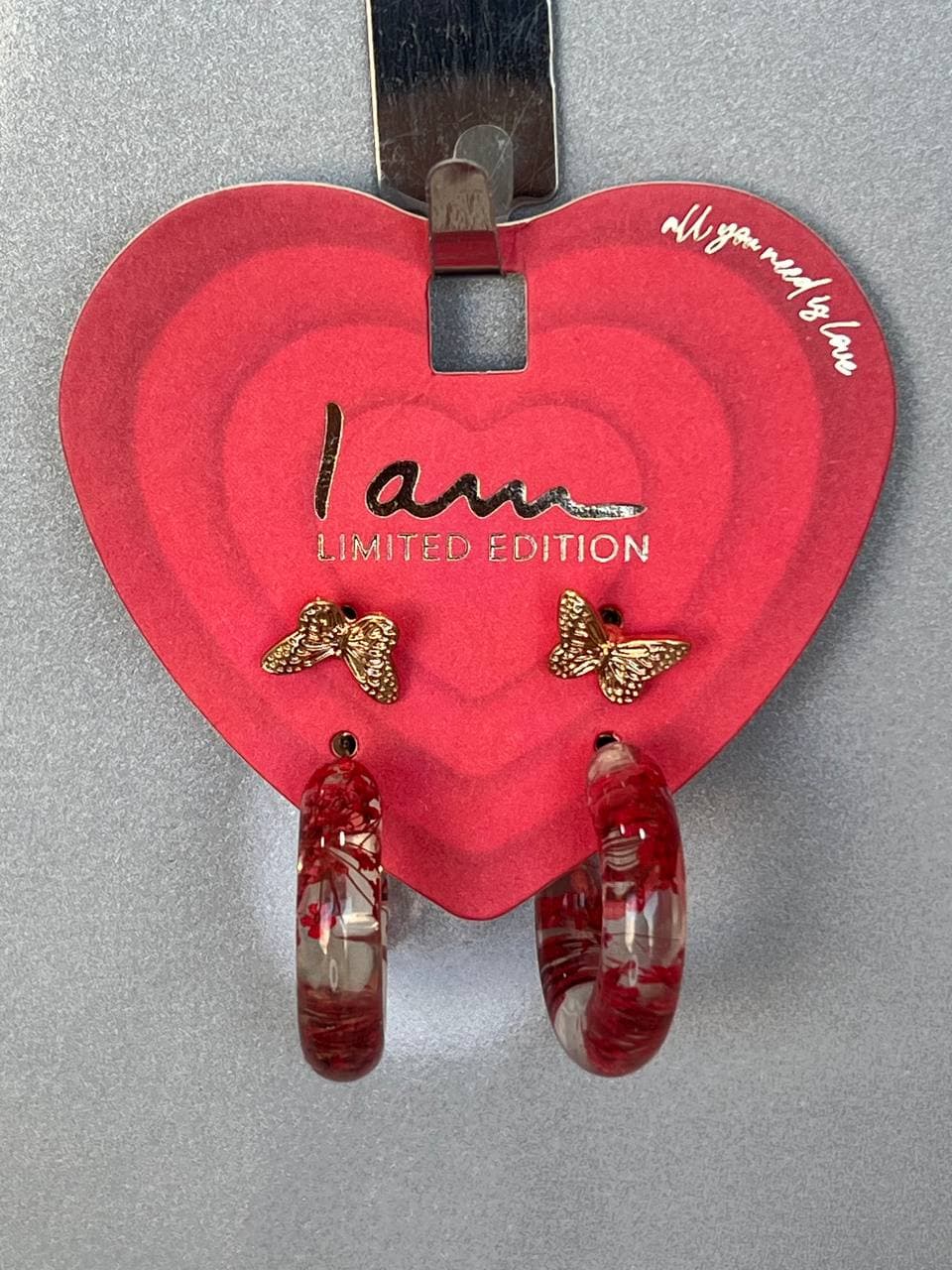 گوشواره مدل Butterfly Love از برند I am
