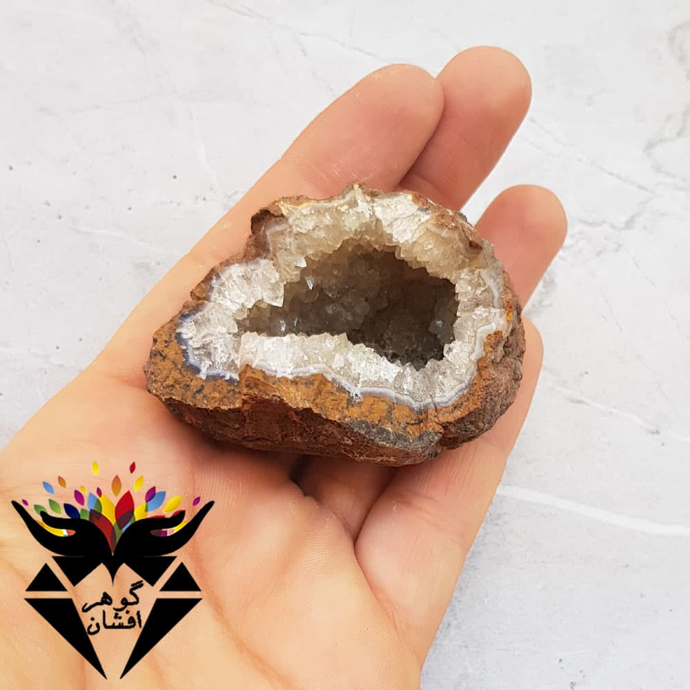 سنگ ژئود عقیق راف کد ST_1100 — تصویر ۳