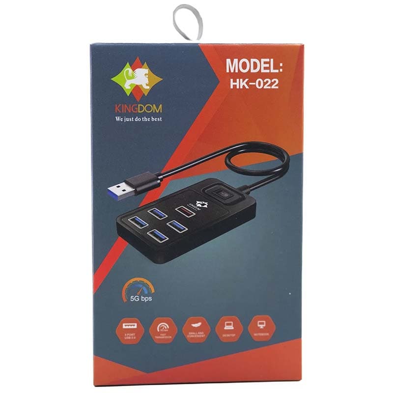 هاب 5 پورت KINGDOM مدل HK-022 USB3.0 — تصویر ۴