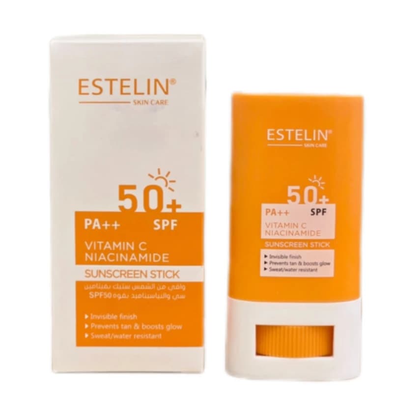 کرم ضد افتاب بی رنگ استیکی صورت استیلن SPF 50 مدل ویتامین C مناسب برای انواع پوست حجم 55 میلی لیتر