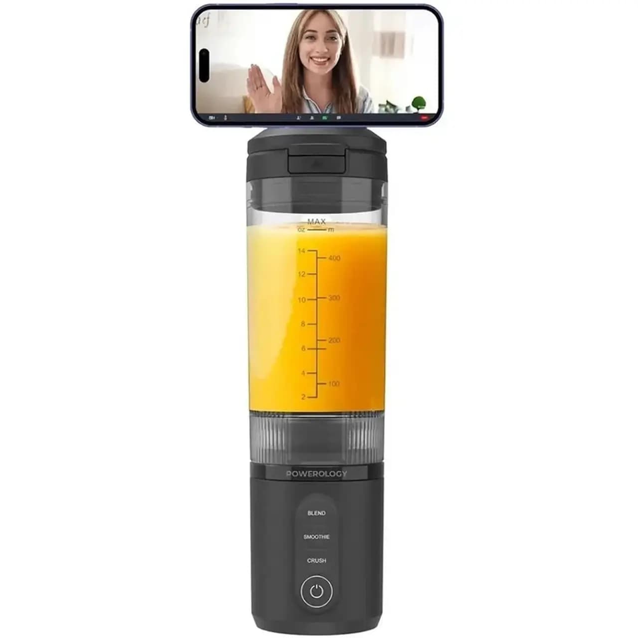 شیکر شارژی Powerology مدل MagBlend PRPBB8301GY – خاکستری (گارانتی 6 ماهه شرکتی) — تصویر ۷