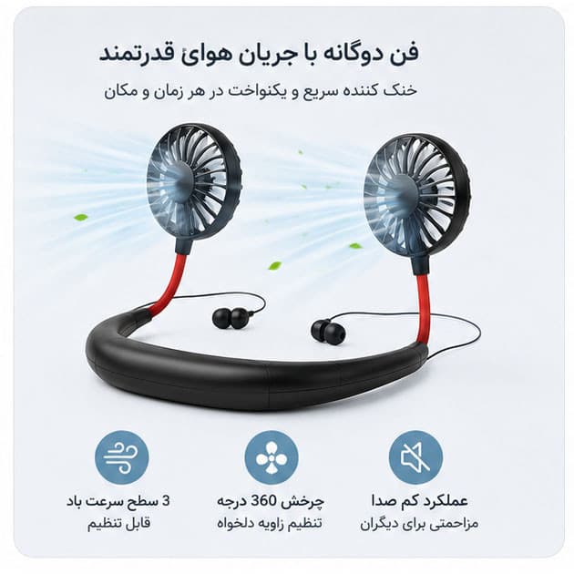 هدفون بلوتوثی گردنی مدل alpha — تصویر ۴