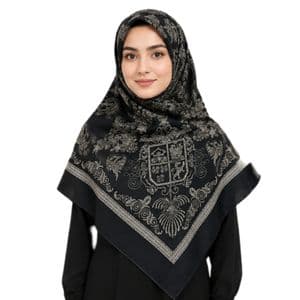 روسری زنانه مدل ابریشم توییل مدل مجلسی با طول و عرض ۱۴۰×۱۴۰ سانتیمتر