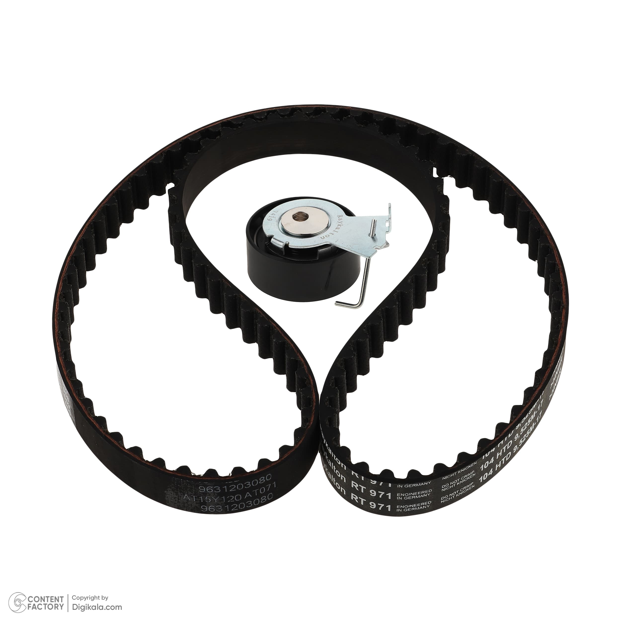 کیت تسمه تایم رایکالتون کد RT971-104Z مدل 104 دندانه HNBR مناسب برای پژو 206 تیپ 2 و 3 — تصویر ۴
