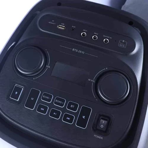اسپیکر چمدانی بلوتوثی برودو BTS-2510 + میکروفون — تصویر ۶