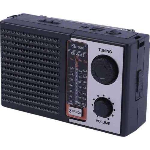 رادیو اسپیکر بلوتوثی خورشیدی کی برود KTF-1652S پک ضعیف — تصویر ۲