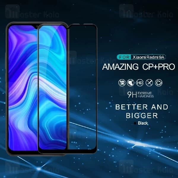 محافظ صفحه شیشه ای تمام صفحه تمام چسب نیلکین Xiaomi Redmi 9A / 9C Nillkin CP+ Pro — تصویر ۲