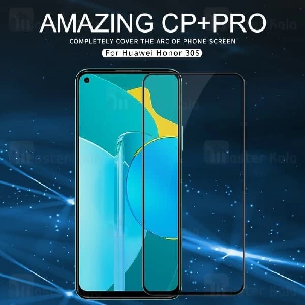 محافظ صفحه شیشه ای تمام صفحه تمام چسب نیلکین Huawei Honor 30s Nillkin CP+ Pro — تصویر ۴