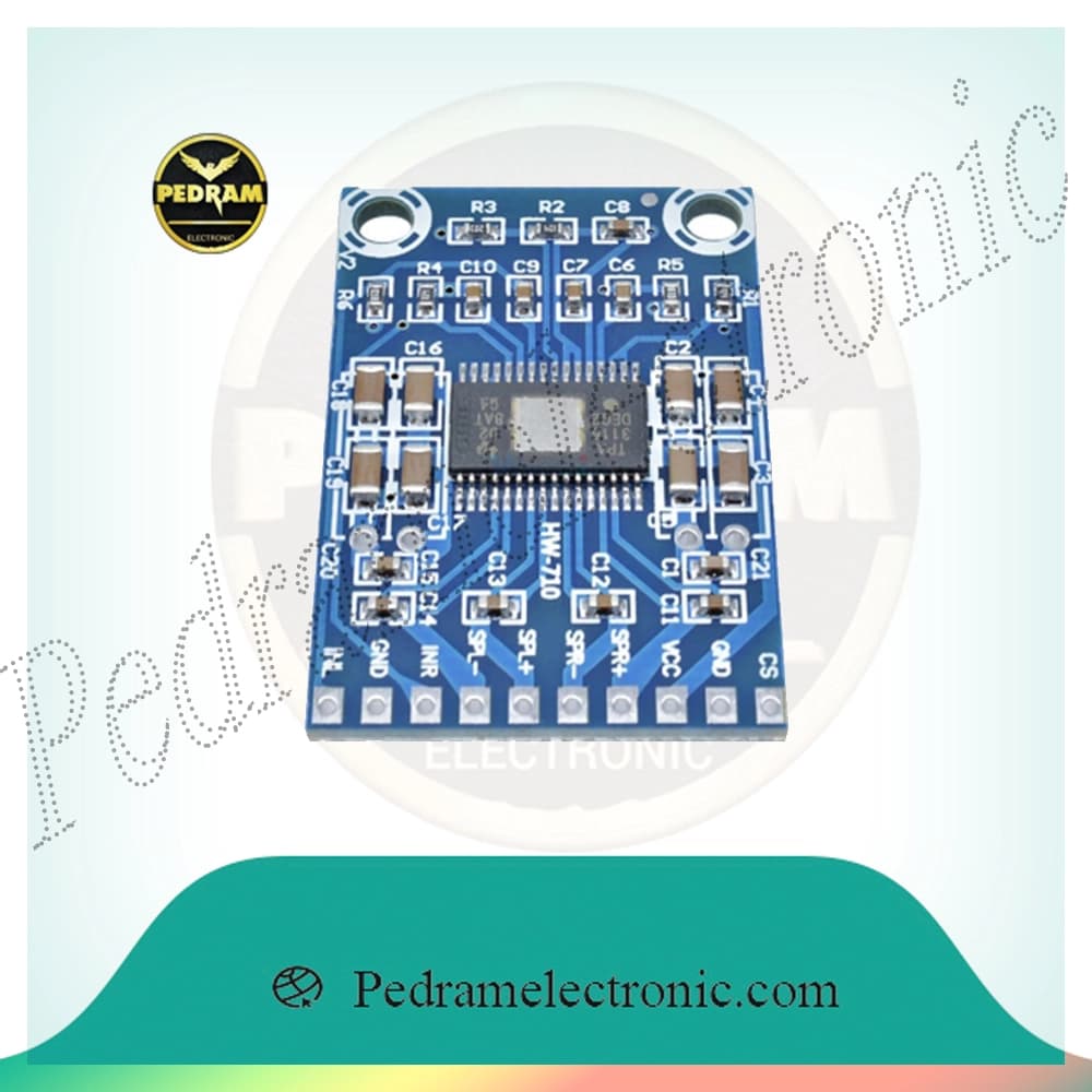 برد امپلی فایر XH‑M562 BOARD AMPILIFIER XH-M562 HW-710 ICTPA3116D2 2*50W امپلي فاير كلاس D 2*50وات 12تا24ولت 4تا 8اهم
