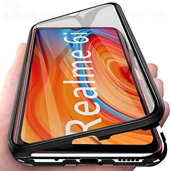 قاب مگنتی 360 درجه Realme 6i Magnetic 2 in 1 Case دارای گلس صفحه — تصویر ۴