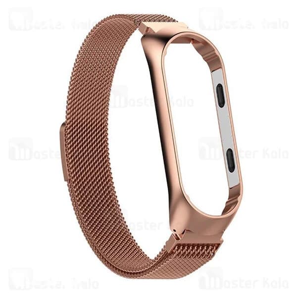بند فلزی دستبند سلامتی شیائومی Xiaomi Mi Band 5 / 6 Stainless Steel Milanese Strap با قفل مگنتی — تصویر ۳