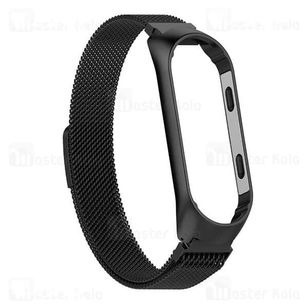بند فلزی دستبند سلامتی شیائومی Xiaomi Mi Band 5 / 6 Stainless Steel Milanese Strap با قفل مگنتی — تصویر ۴