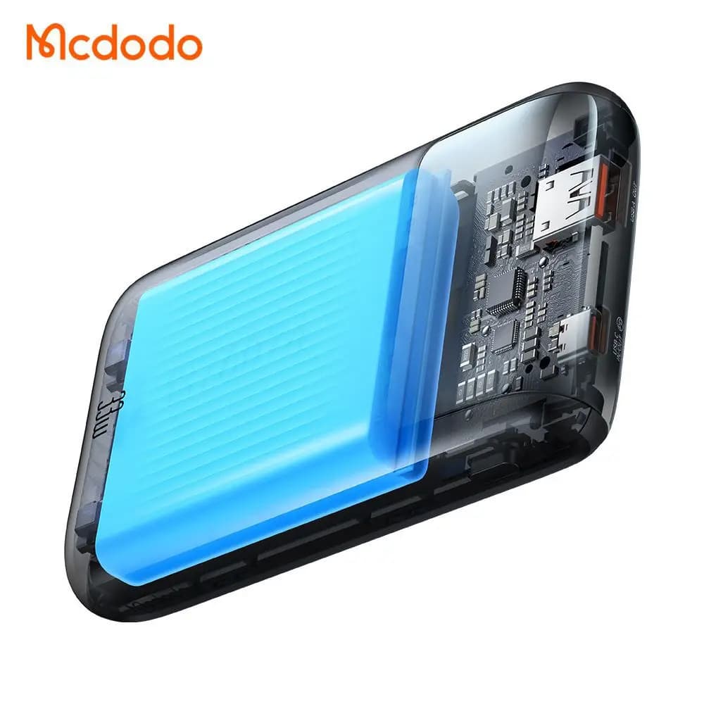 پاوربانک 33وات 10000 هزار باکابل متصل تایپ سی و لایتنینگ مک دودو مدلMCDODO MC-0231 — تصویر ۸