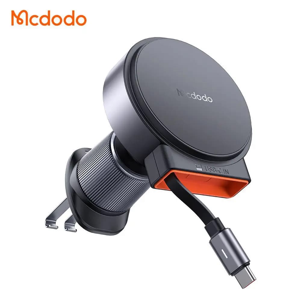 هولدر و نگهدارنده دریچه کولری وایرلس شارژر 15وات با کابل جمع شونده مک دودو مدل MCDODO CH-3000