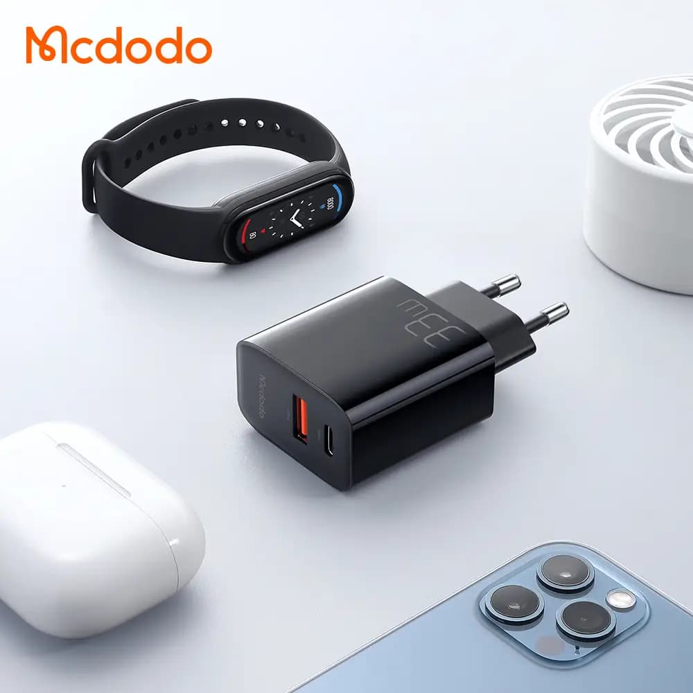 شارژر آداپتور دیواری فست شارژ 33 واتی مک دودو مدل MCDODO CH-0921 — تصویر ۸