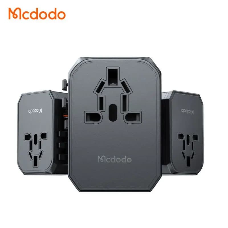 آداپتور شارژ سریع 33وات و تبدیل پریز همه کاره مسافرتی مک دودو مدل MCDODO CP-4290 — تصویر ۶