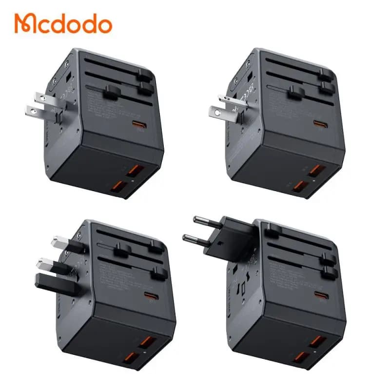 آداپتور شارژ سریع 33وات و تبدیل پریز همه کاره مسافرتی مک دودو مدل MCDODO CP-4290 — تصویر ۲