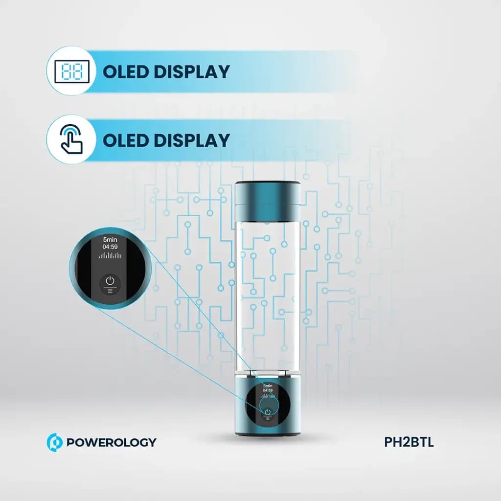 بطری هیدروژنهساز آب پاورولوژی مدل Powerology Hydrogen Reach Water PH2BTL — تصویر ۴