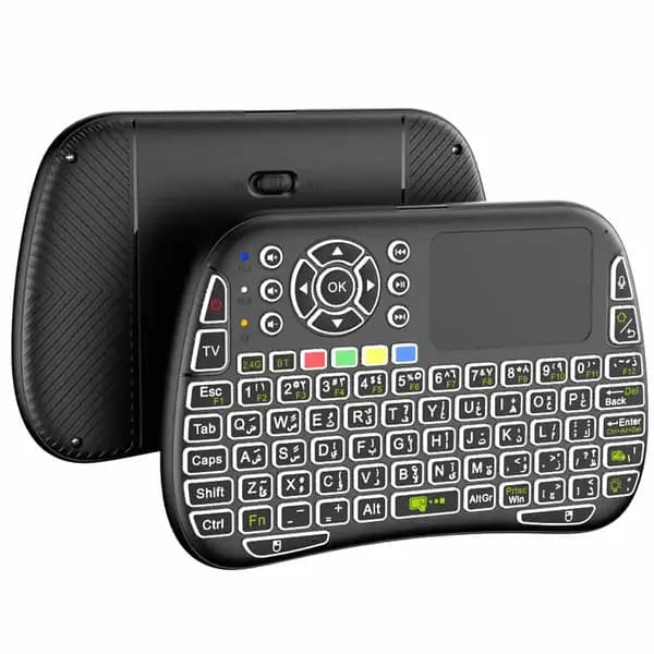 مینی کیبورد و تاچ پد بی سیم پرودو Porodo Universal Keyboard Remote & Mouse Combo PD-MWKTC-BK — تصویر ۲