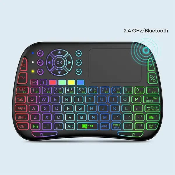 مینی کیبورد و تاچ پد بی سیم پرودو Porodo Universal Keyboard Remote & Mouse Combo PD-MWKTC-BK — تصویر ۵