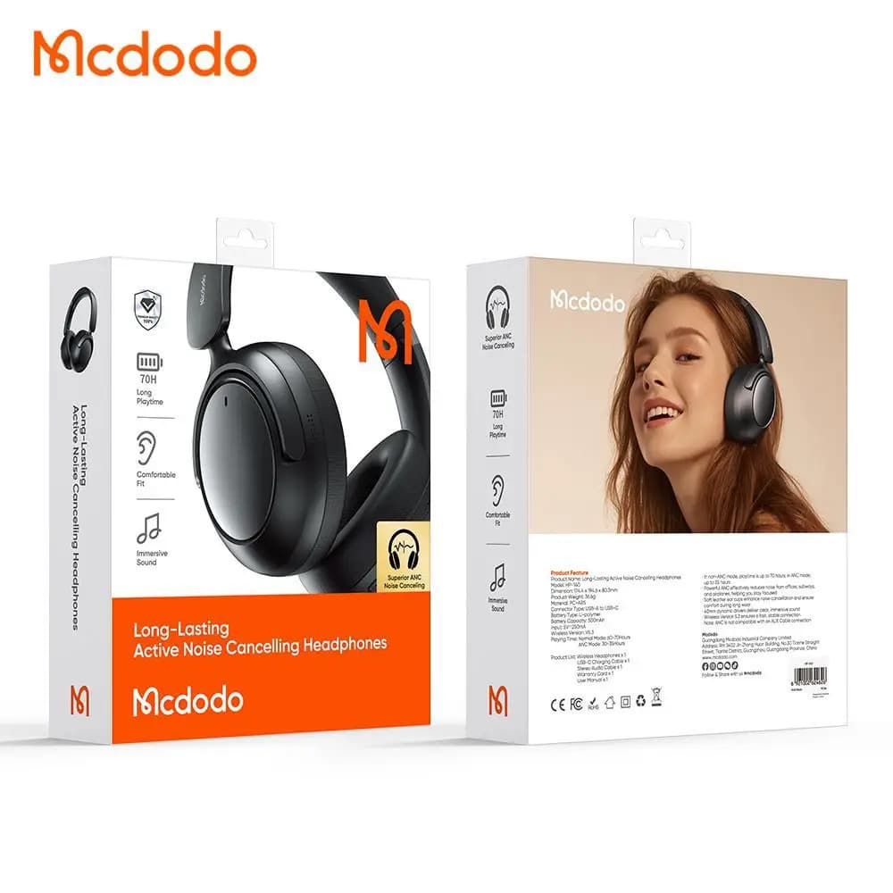 هدفون و هدست بلوتوثی با حذف نویز ANC مک دودو مدل MCDODO HP-1400 — تصویر ۸