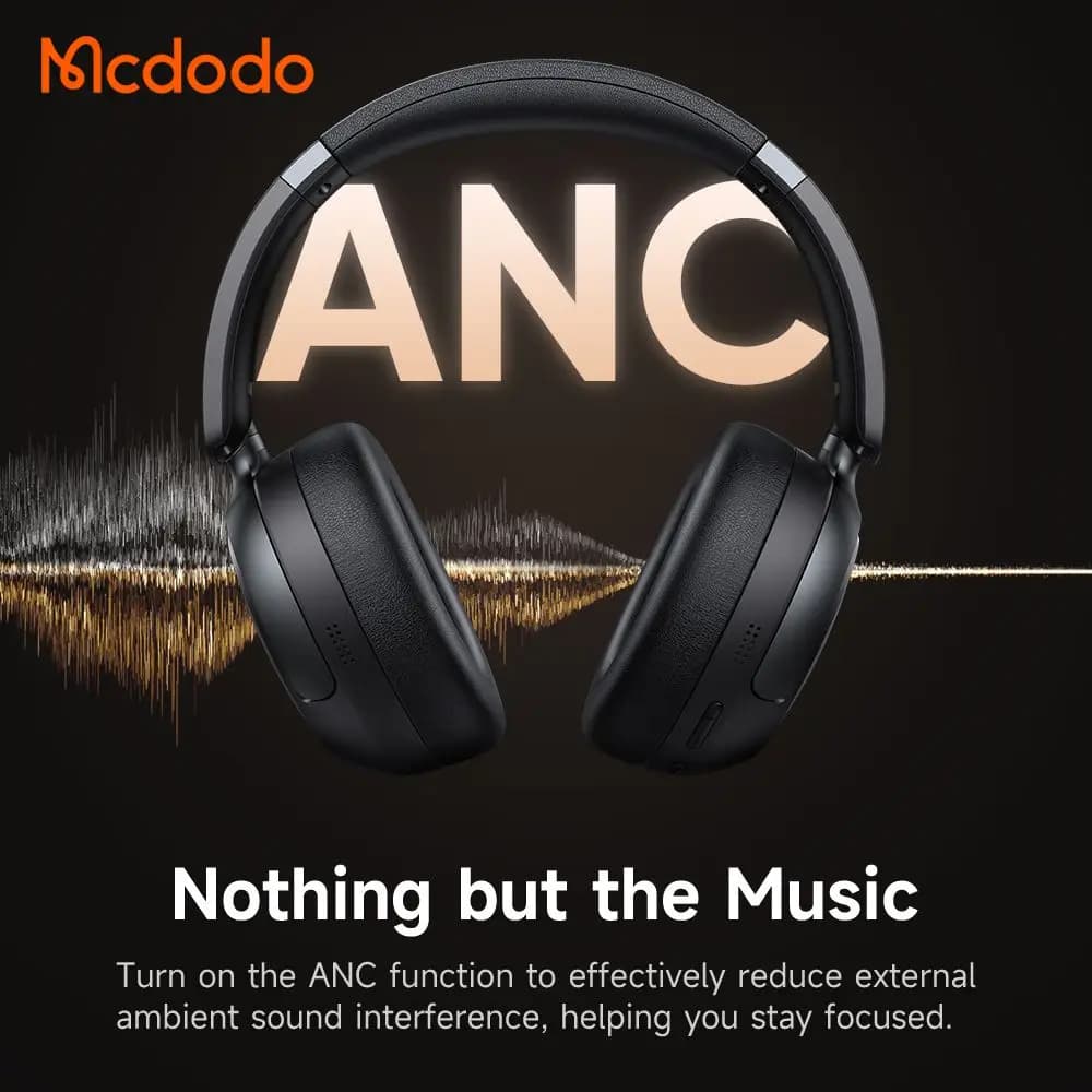 هدفون و هدست بلوتوثی با حذف نویز ANC مک دودو مدل MCDODO HP-1400 — تصویر ۳
