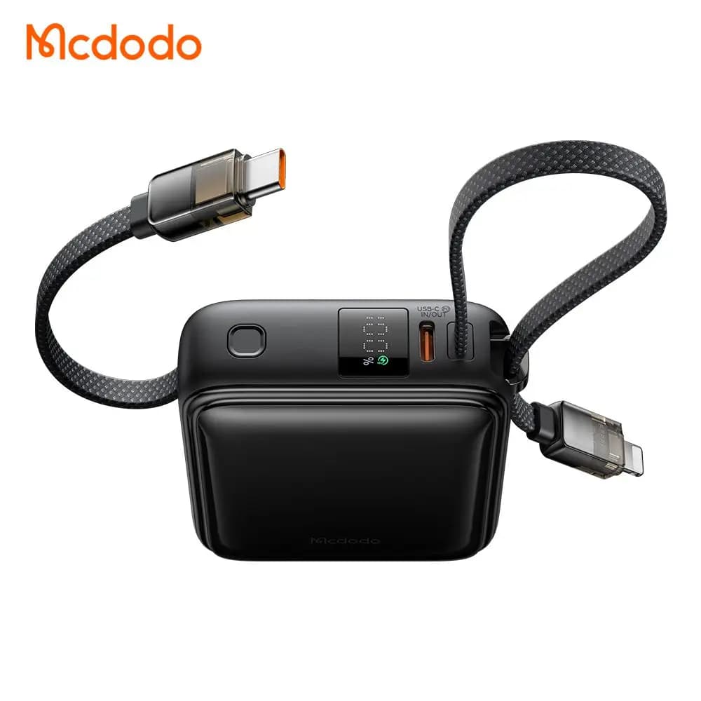 پاوربانک 22.5 وات 10000 هزار با کابل شارژ متصل تایپ سی و لایتنینگ مک دودو مدل MCDODO MC-2550 — تصویر ۵