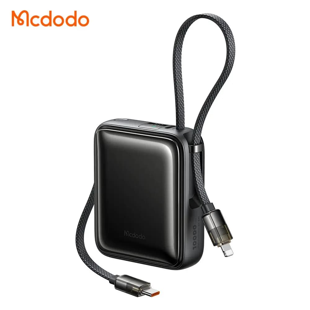 پاوربانک 22.5 وات 10000 هزار با کابل شارژ متصل تایپ سی و لایتنینگ مک دودو مدل MCDODO MC-2550