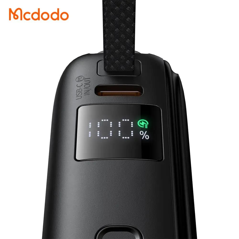 پاوربانک 22.5 وات 10000 هزار با کابل شارژ متصل تایپ سی و لایتنینگ مک دودو مدل MCDODO MC-2550 — تصویر ۴