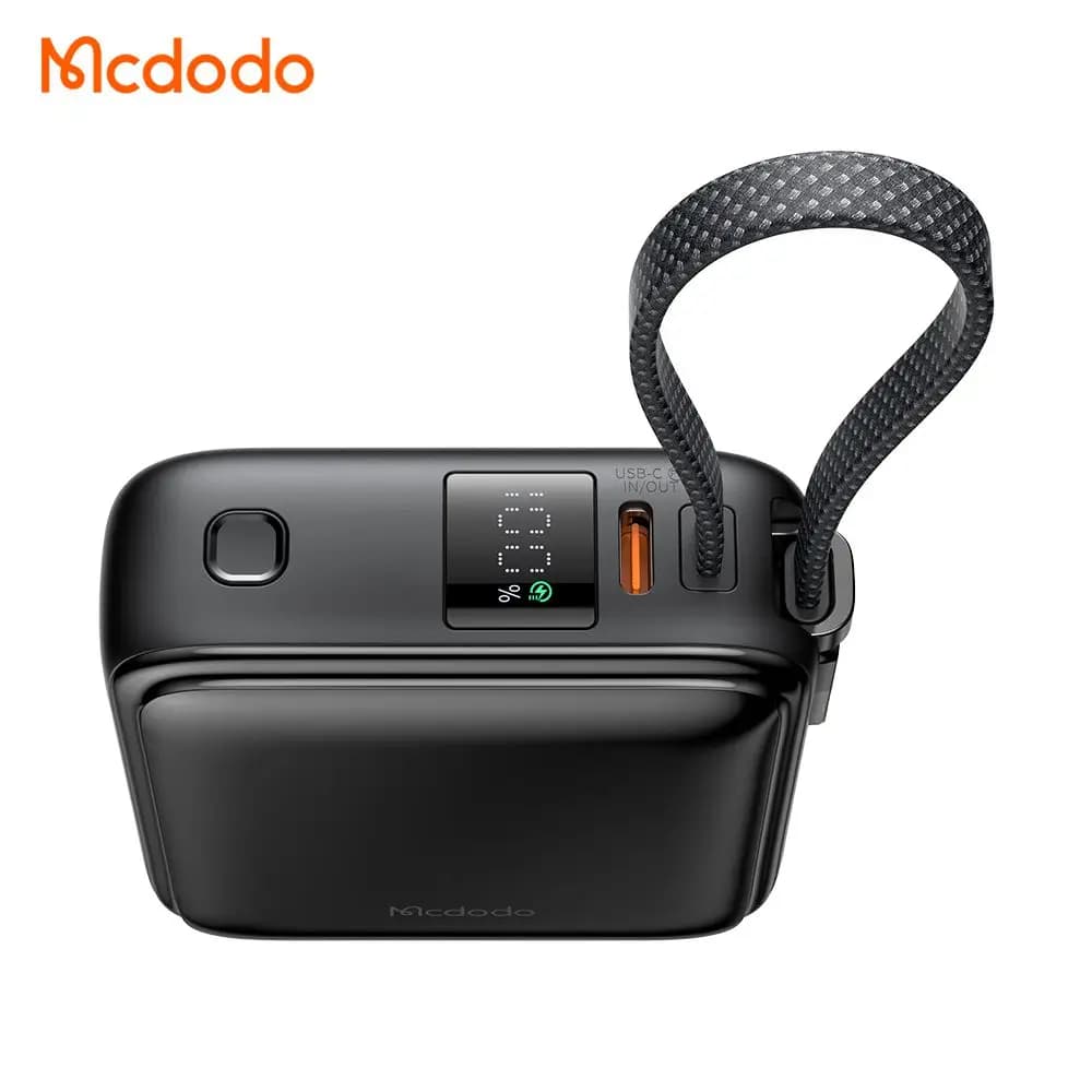 پاوربانک 22.5 وات 10000 هزار با کابل شارژ متصل تایپ سی و لایتنینگ مک دودو مدل MCDODO MC-2550 — تصویر ۳