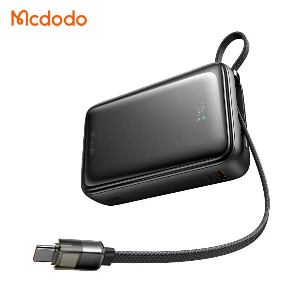 پاوربانک 65 وات 20000 هزار با کابل شارژ متصل تایپ سی مک دودو مدل MCDODO MC-6370 — تصویر ۴
