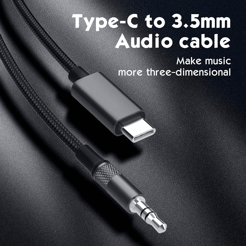 کابل تبدیل AUX 3.5mm به USB-C الدینیو Ldnio مدل LS-Y82C طول ۲ متر — تصویر ۴