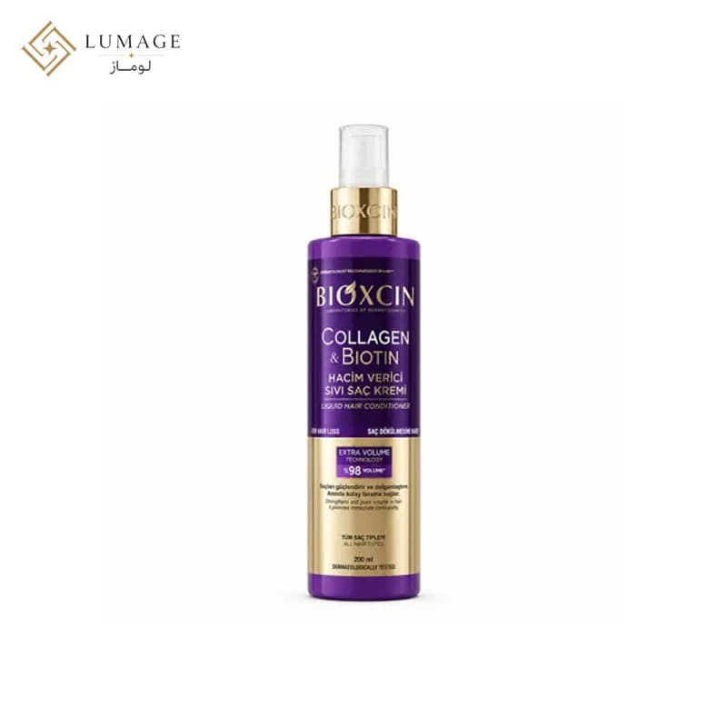 اسپری دوفاز حجم دهنده بیوکسین مدل کلاژن و بیوتین Collagen & Biotin حجم ۲۰۰ میلی لیتر