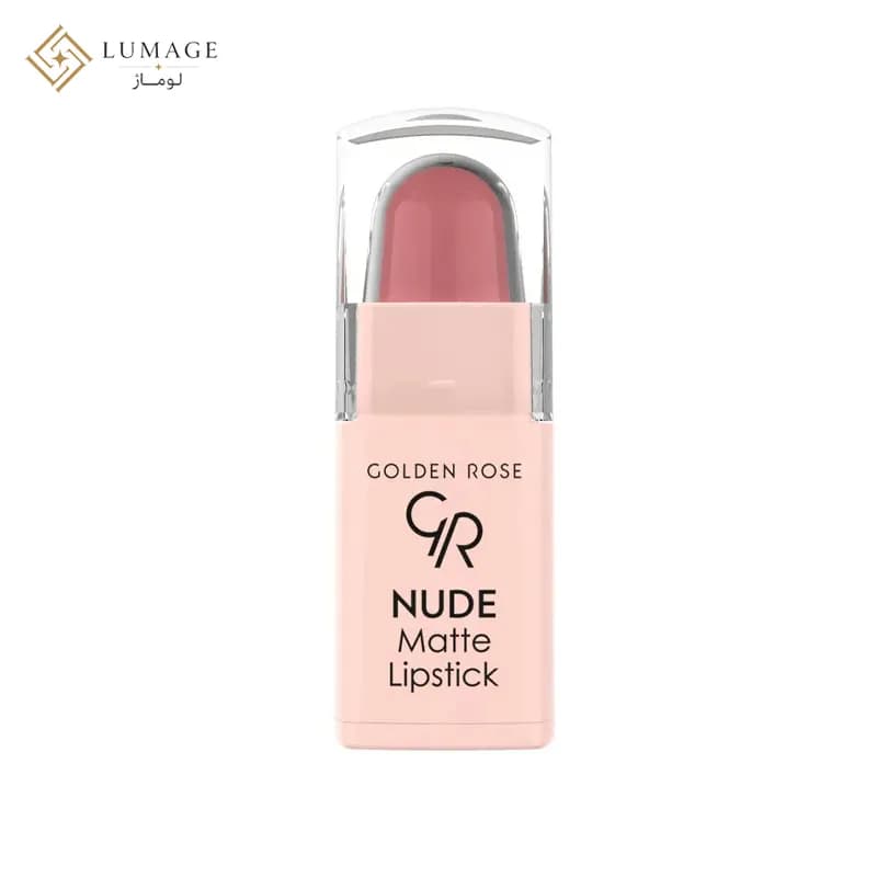 رژلب جامد مینی نود مات گلدن رز مدل Nude Matte Lipstick Min