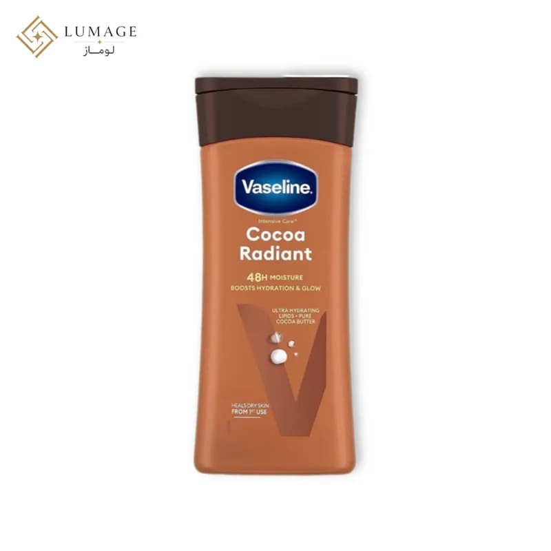 لوسیون بدن وازلین مدل کاکائو رادیانت Cocoa Radiant حجم ۲۰۰ میلی لیتر