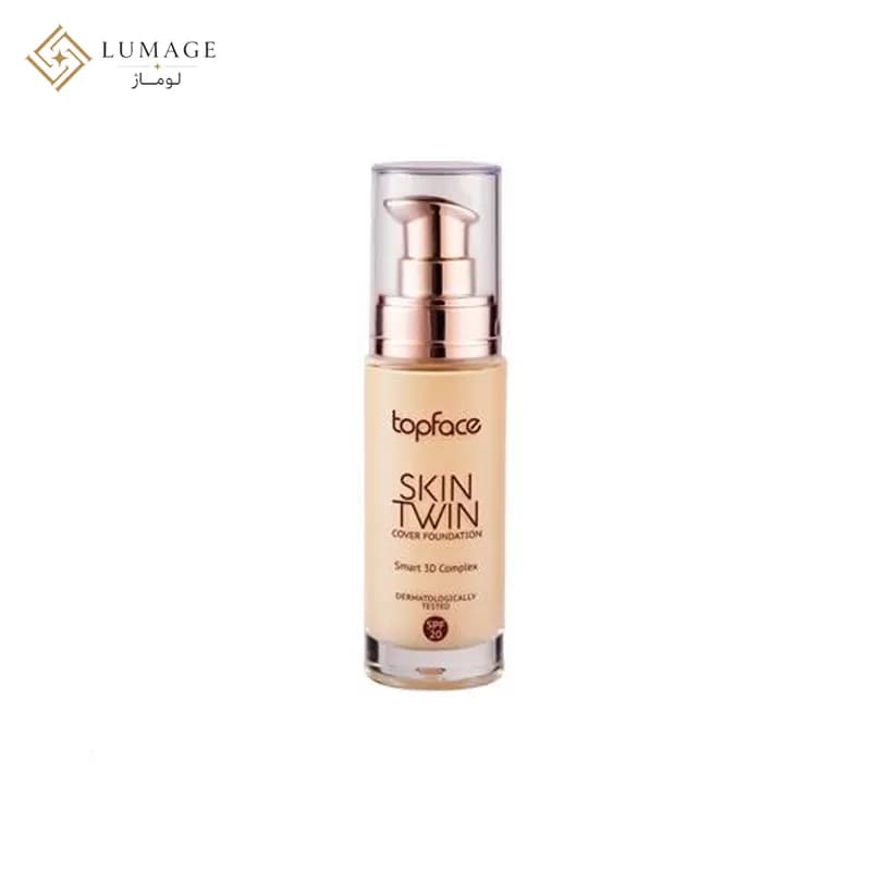 کرم پودر تاپ‌ فیس مدل اسکین توین Skin Twin SPF20 حجم ۳۲ میلی‌لیتر