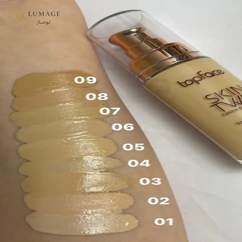 کرم پودر تاپ فیس مدل اسکین توین Skin Twin SPF20 حجم ۳۲ میلیلیتر — تصویر ۳